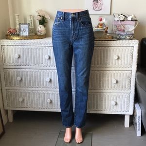 Madewell high waisted the perfect vintage full-length jeans 25 NWT 100% cotton